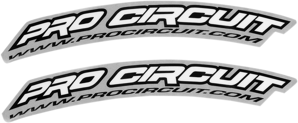 PRO CIRCUIT Front Fender Decal - White DC0010