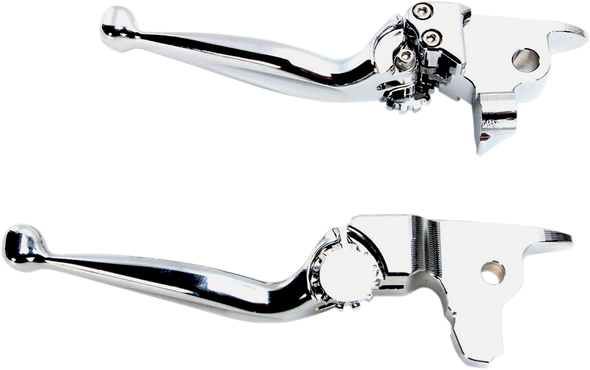 POWERSTANDS RACING Lever Set - Journey - Harley Davidson - Chrome 12-00611-20