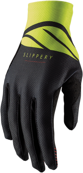 SLIPPERY Flex Gloves - Black/Lime - Large 3260-0393