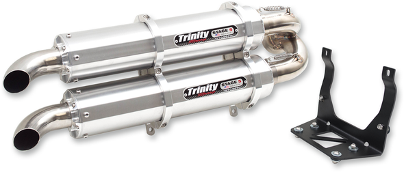 TRINITY RACING Muffler - Aluminum - Dual TR-4160S