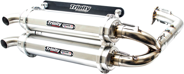 TRINITY RACING Exhaust - Brushed - RZR Pro XP TR-4174D