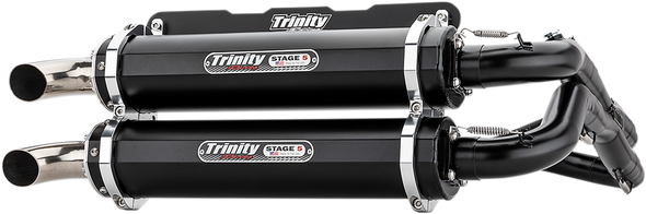 TRINITY RACING Dual Exhaust - Cerakote Black TR-4166D-CB