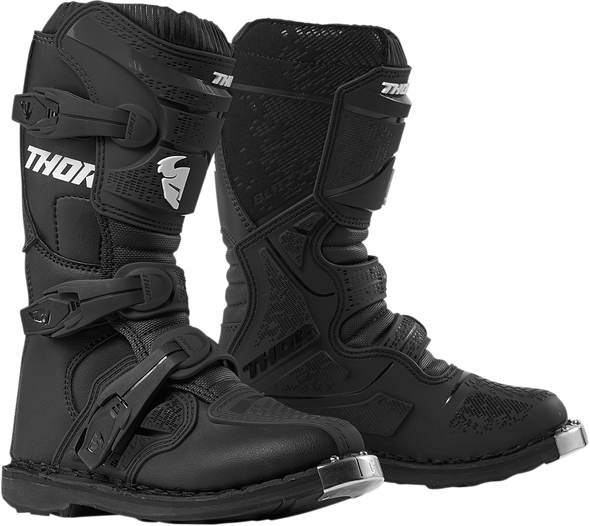 THOR Youth Blitz XP Boots - Black - Size 4 3411-0506