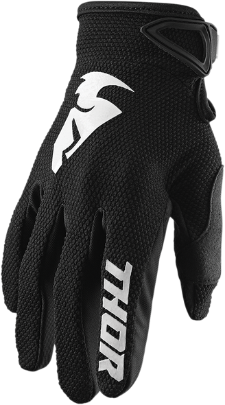 THOR Youth Sector Gloves - Black - Large 3332-1515