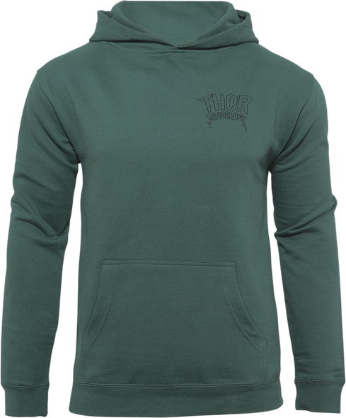 THOR Youth Metal Fleece Pullover - Green - Large 3052-0627