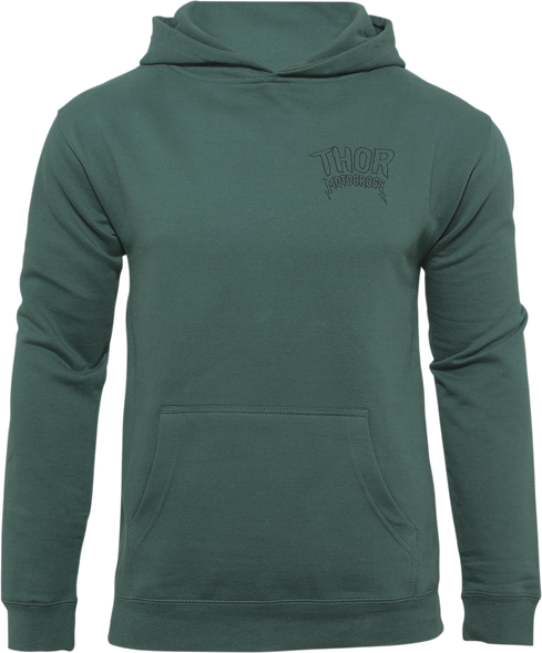 THOR Youth Metal Fleece Pullover - Green - Small 3052-0625