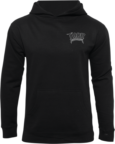 THOR Youth Metal Fleece Pullover - Black - Large 3052-0623