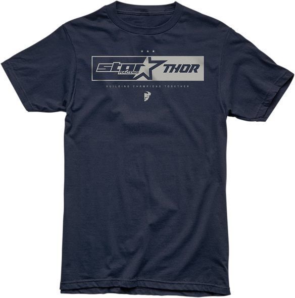 THOR Star Racing T-Shirt - Navy - Large 3030-19305
