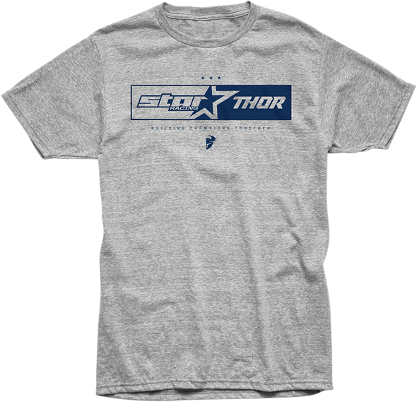 THOR Star Racing T-Shirt - Gray - Small 3030-19298