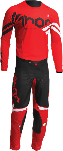 THOR Youth Pulse Cube Pants - Red/White - 28 2903-2072