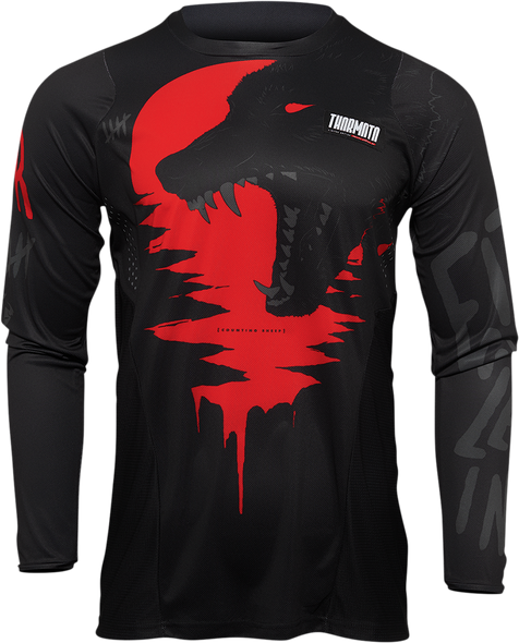 THOR Pulse Counting Sheep Jersey - Black/Red - Large 2910-6561