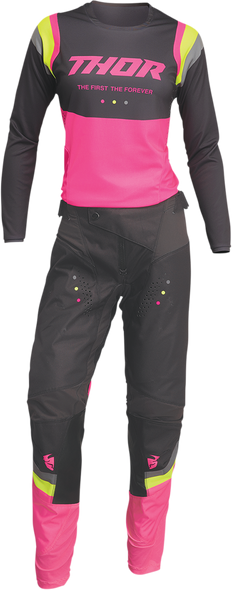 THOR Women's Pulse Rev Pants - Charcoal/Pink - 5/6 2902-0296