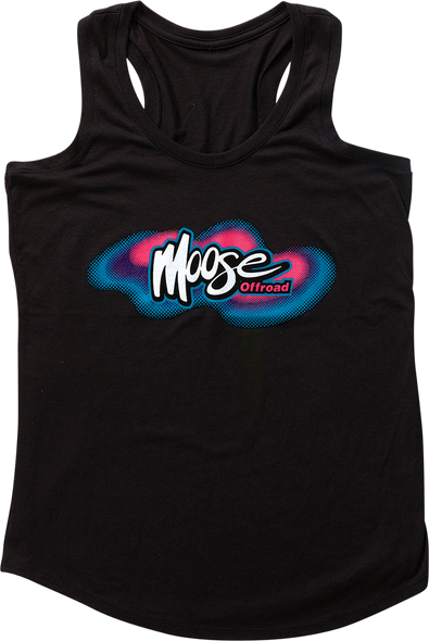 MOOSE RACING Women's Retro Tank Shirt - Black - Medium 3031-4029