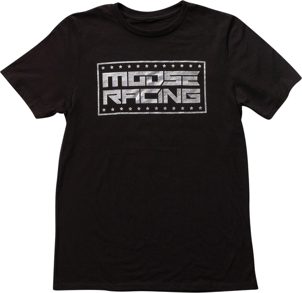MOOSE RACING Youth Spangled T-Shirt - Black/Silver - Medium 3032-3505