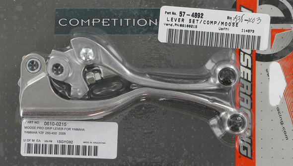 MOOSE RACING Lever Set - Competition - Black 1SGG92