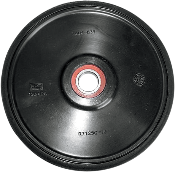 PARTS UNLIMITED Thin Idler Wheel with Bearing 6004-2RS - Black - Group 5 - 7.125" OD x 20 mm ID R7125G-2 001B