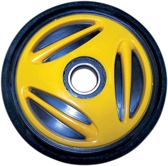 PARTS UNLIMITED Idler Wheel with Bearing 6205-2RS - Yellow - Group 10 - 165 mm OD x 1" ID R0165G-2 401A