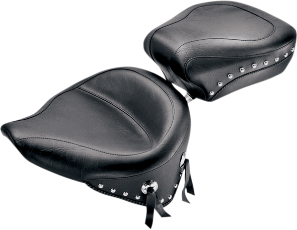 MUSTANG Wide Rear Seat - Studded - Softail '84-'99 75509
