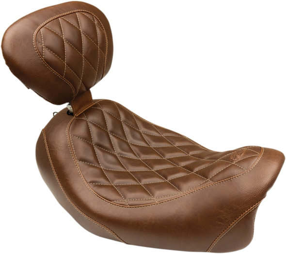 MUSTANG Tripper Solo Seat - Diamond - Brown - Driver Backrest 79797