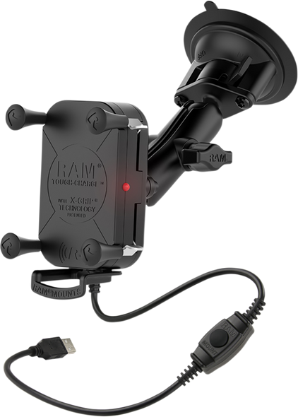 RAM MOUNT Device Holder - Tough-Charge™ - Charging - Wireless - Waterproof - Suction Cup Mount RAM-B-166-UN12W