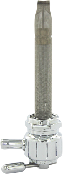 PINGEL Round Fuel Valve - Grooved Chrome - 22mm 1311-CG