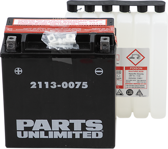 PARTS UNLIMITED AGM Battery - YTX20CHBS .80 L CTX20CH-BS