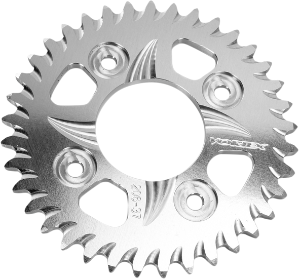 VORTEX Aluminum Sprocket - Silver - Rear - 37-Tooth 206-37