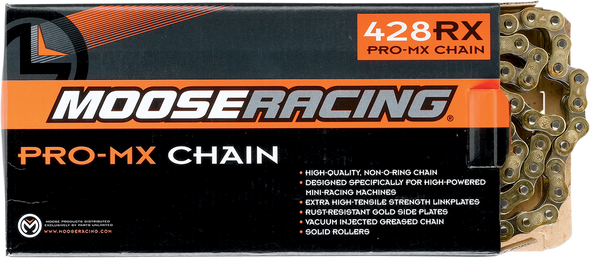 MOOSE RACING 428 RXP Pro-MX Chain - Gold - 114 Links M575-00-114