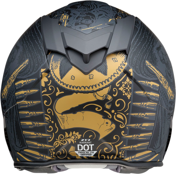 Z1R Warrant Helmet - Sombrero - Black/Gold - 2XL 0101-14175