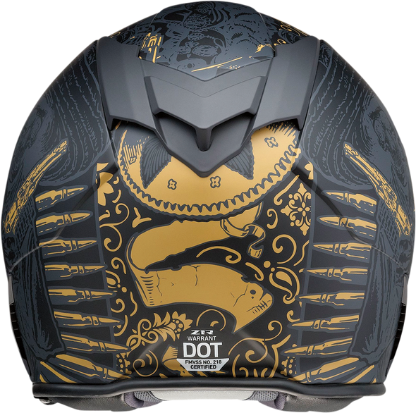 Z1R Warrant Helmet - Sombrero - Black/Gold - Large 0101-14173