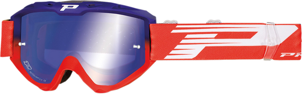 PRO GRIP 3450 Riot Goggles - Blue/Red - Mirror PZ3450BLROFL