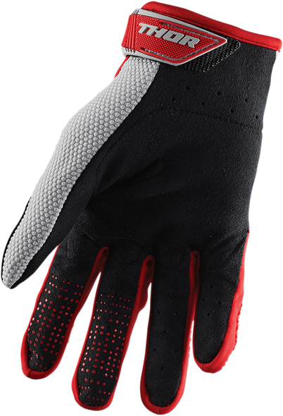 THOR Youth Spectrum Gloves - Red/Gray  - Small 3332-1458
