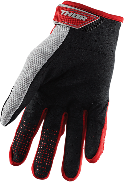THOR Youth Spectrum Gloves - Red/Gray - 2XS 3332-1456