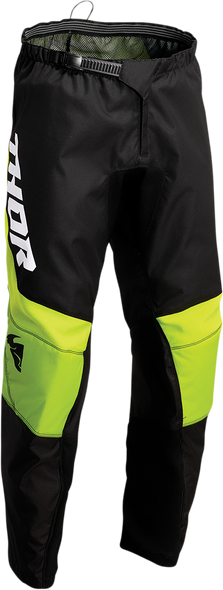 THOR Youth Sector Chev Pants - Black/Green - 28 2903-2054