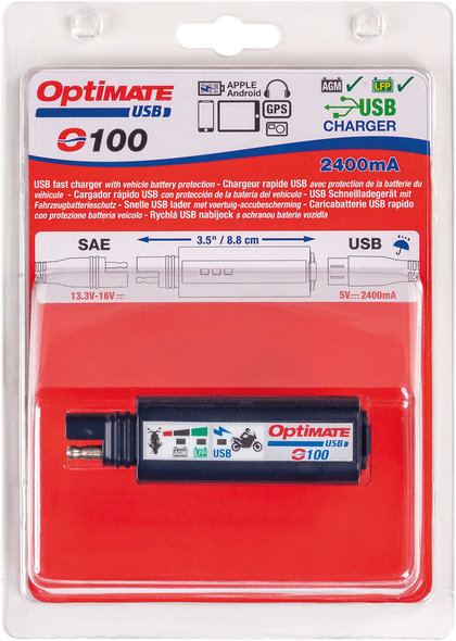 TECMATE USB Charger - 2400MA O-100V3