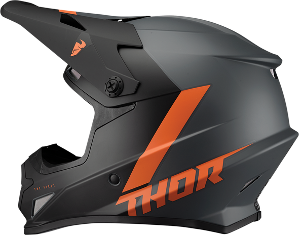 THOR Youth Sector Helmet - Chev - Charcoal/Orange - Small 0111-1478