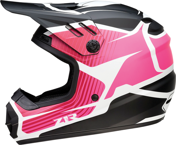 Z1R Youth Rise Helmet - Flame - Pink - Large 0111-1453