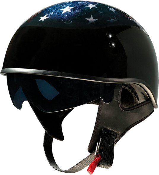 Z1R Vagrant Helmet - USA Skull - Black - Large 0103-1310