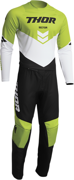 THOR Sector Chev Pants - Black/Green - 46 2901-9380