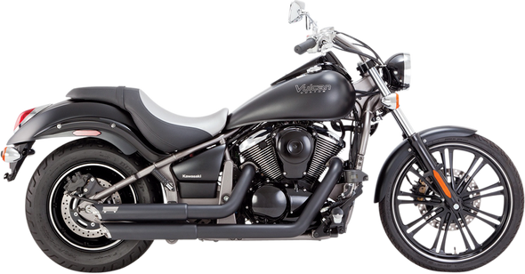 VANCE & HINES Staggered Twin Slash Exhaust - Black 48397