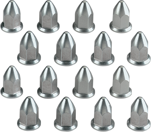 MOOSE RACING Wheel Lug Nut - Flat - Polished - 16 Pack 0223-0012