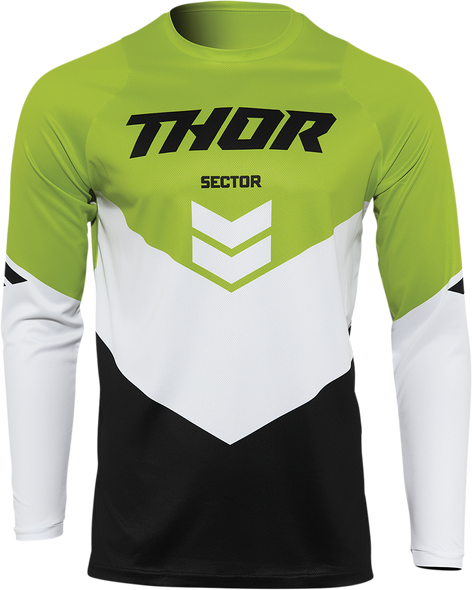 THOR Youth Sector Chevron Jersey - Black/Green - XS 2912-2052