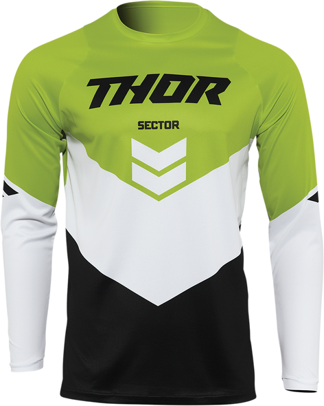 THOR Youth Sector Chevron Jersey - Black/Green - Small 2912-2053