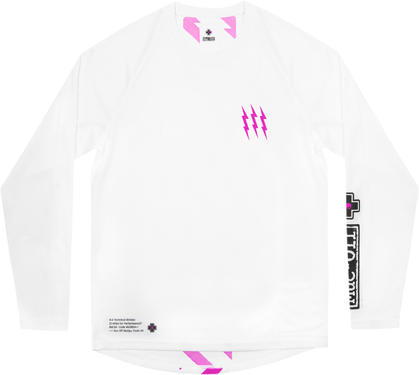 MUC-OFF USA Riders Long-Sleeve Jersey - White - Large 20489