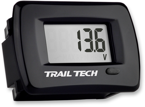 TRAIL TECH Voltage Meter - Black - Panel Mount 732-V00-BL