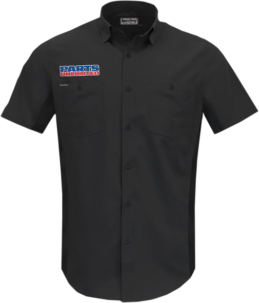 THROTTLE THREADS Parts Unlimited Vented Shop Shirt - Black -  3XL PSU37ST26BK3X