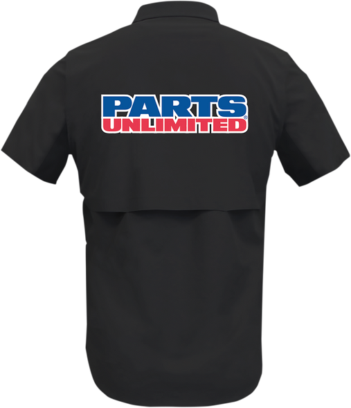 THROTTLE THREADS Parts Unlimited Vented Shop Shirt - Black - Medium PSU37ST26BKMD