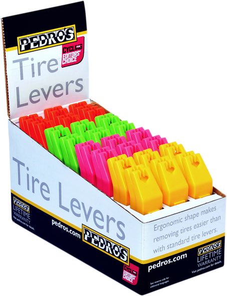 PEDRO'S Tire Levers - 4 Color - 24 Pack Display 6400100