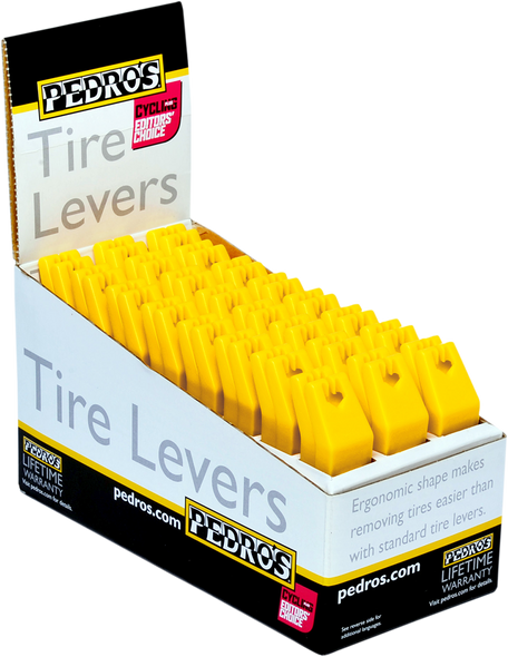 PEDRO'S Tire Levers - Yellow - 24 Pack Display 6400099