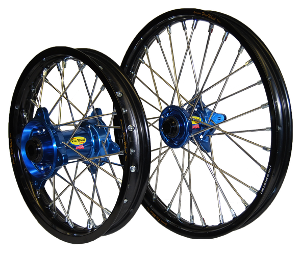 ktm 85 supermini wheels black rim blue hub